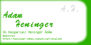 adam heninger business card